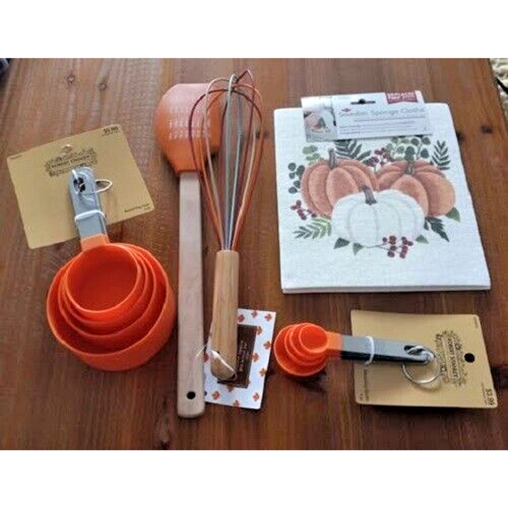 Hobby Lobby Fall Bakeware Set/Lot - Whisk Spatula Measuring cups/spoons and more